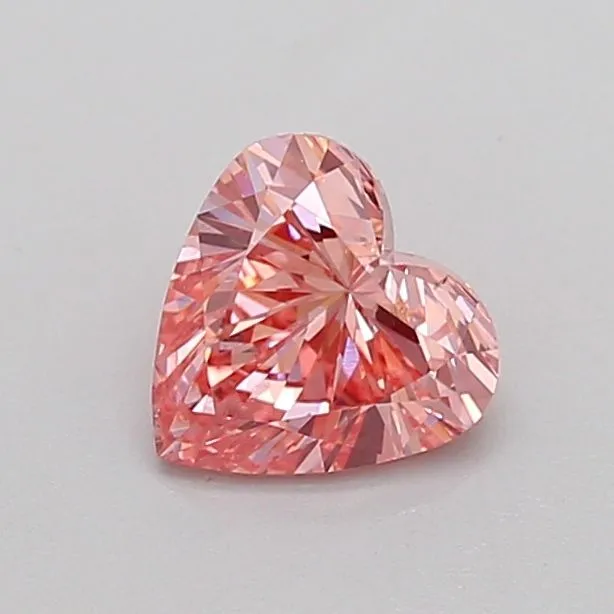 0.70ct HEART Fancy Vivid Pink SI1 Coloured Lab diamond