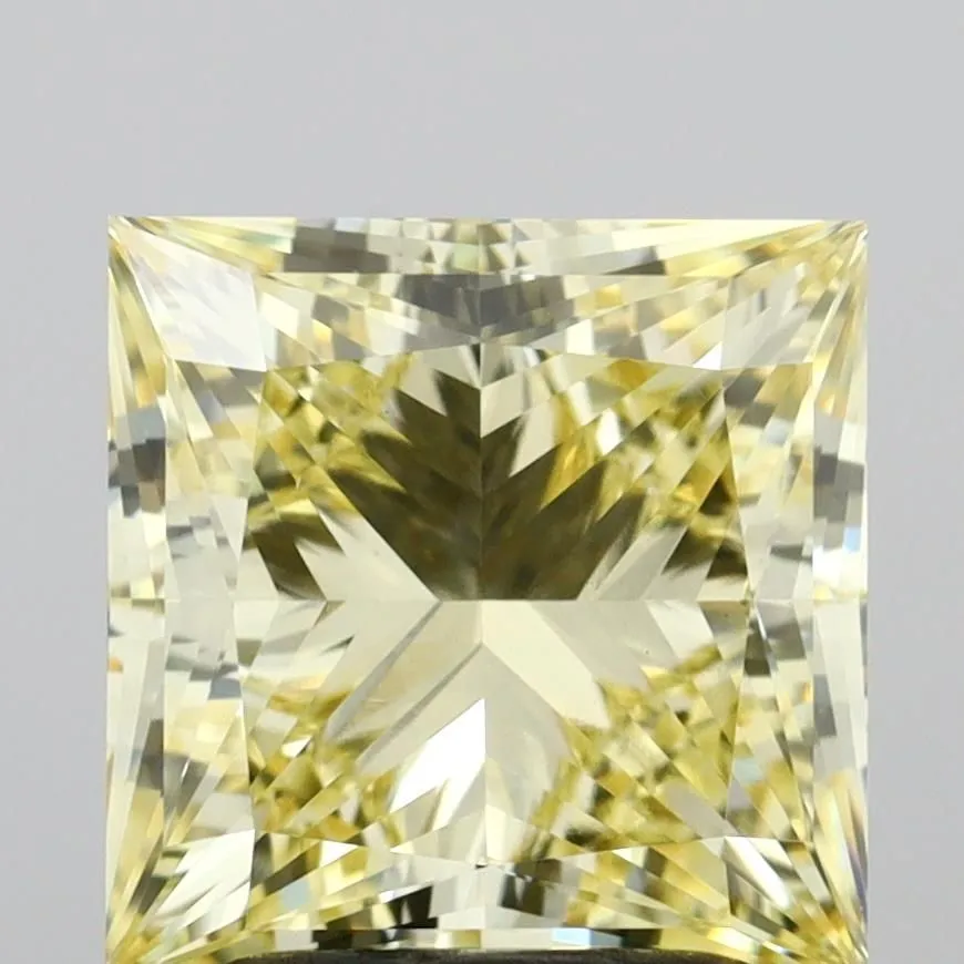 2.73ct PRINCESS Fancy Yellow VS1 Coloured Lab diamond