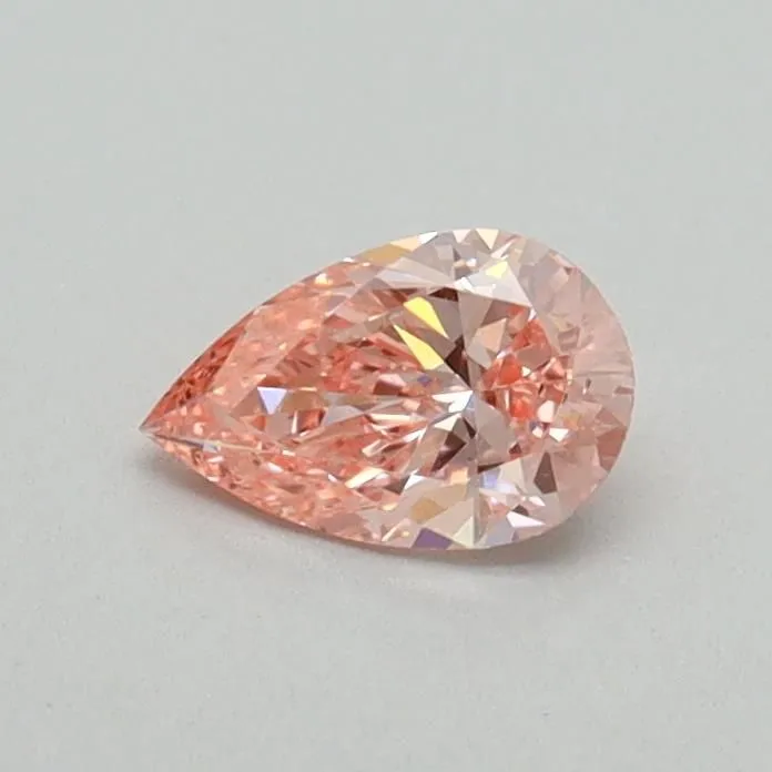 0.32ct PEAR Fancy Vivid Pink VS2 Coloured Lab diamond