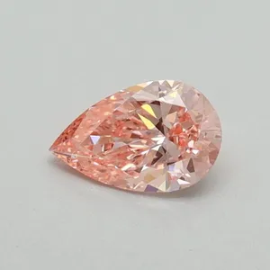 0.32ct PEAR Fancy Vivid Pink VS2 Coloured Lab diamond