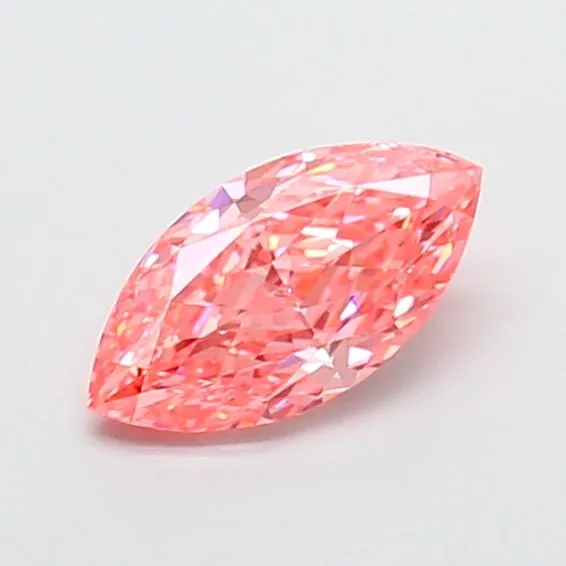 1.59ct MARQUISE Fancy Vivid Pink VVS2 Coloured Lab diamond