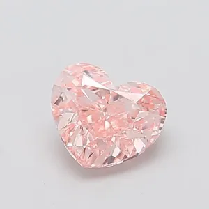 1.49ct HEART Fancy Intense Pink VS1 Coloured Lab diamond