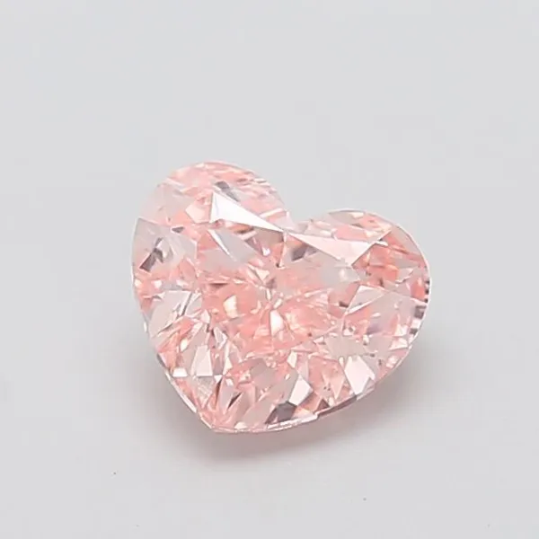 1.49ct HEART Fancy Intense Pink VS1 Coloured Lab diamond