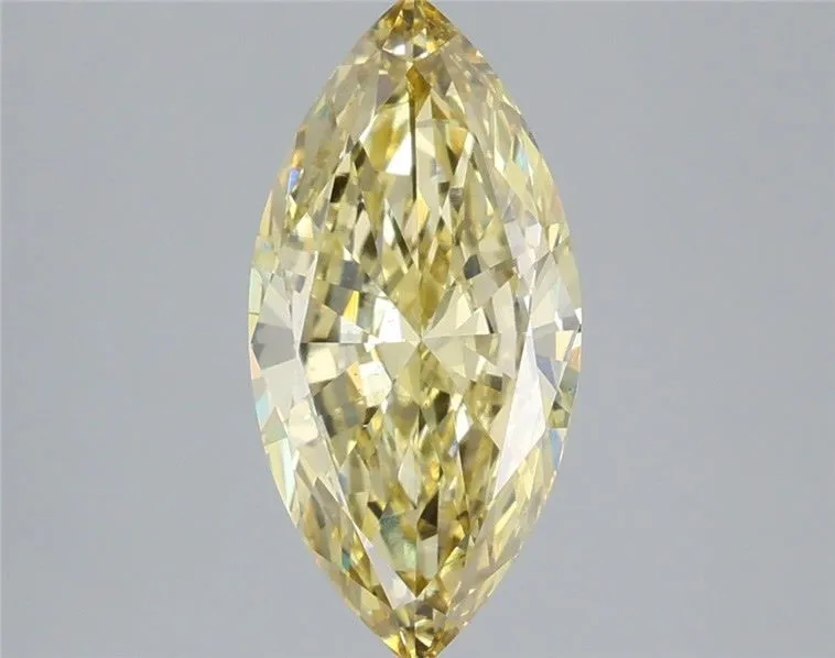 1.73ct MARQUISE Fancy Yellow VS2 Coloured Lab diamond