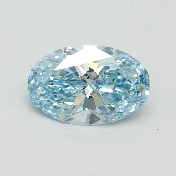 1.01ct OVAL Fancy Vivid Blue VS1 Coloured Lab diamond
