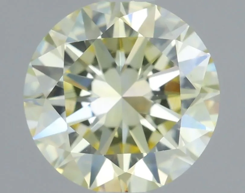 1.03ct ROUND Fancy Light Yellow VS1 Coloured Lab diamond