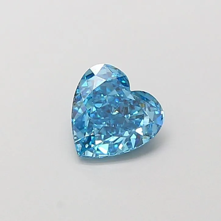 1.00ct HEART Fancy Vivid Blue SI1 Coloured Lab diamond