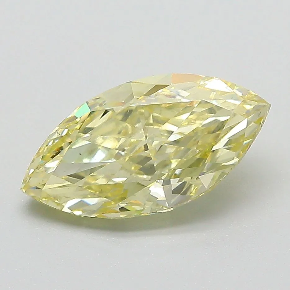 2.06ct MARQUISE Fancy Yellow VS1 Coloured Lab diamond