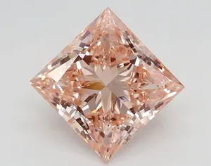 2.5ct PRINCESS Fancy Intense Pink SI1 Coloured Lab diamond