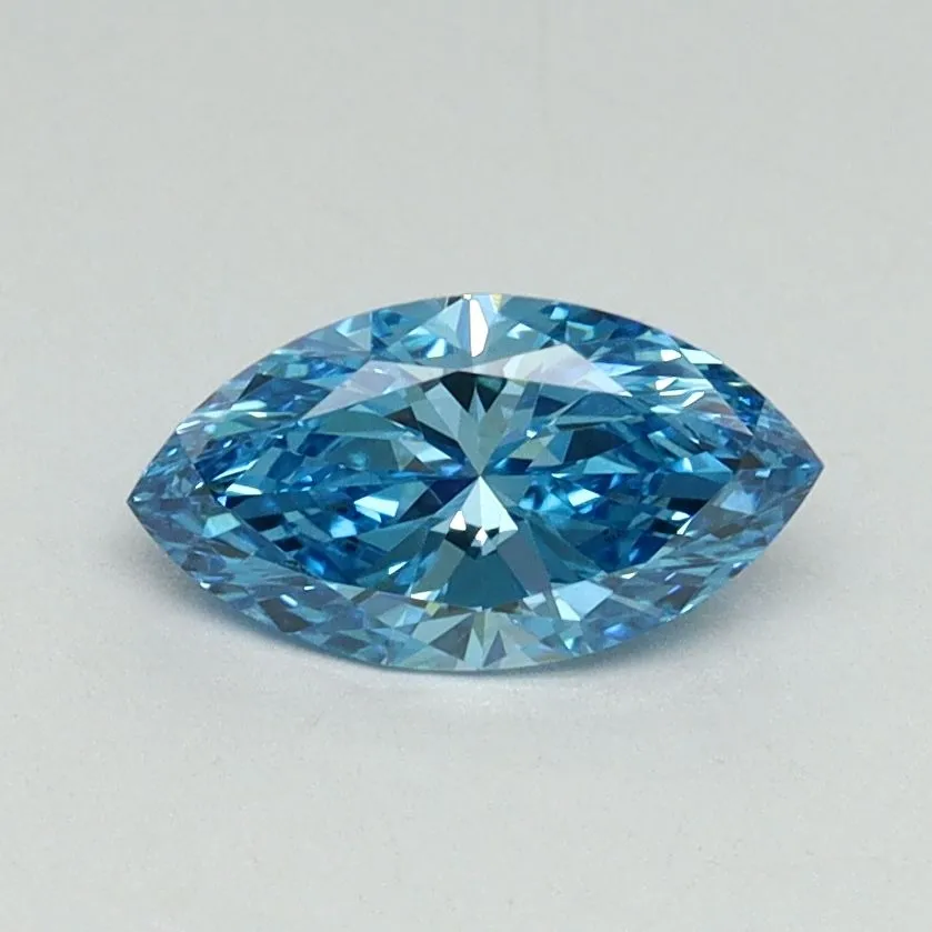 0.63ct MARQUISE Fancy Vivid Blue VS1 Coloured Lab diamond