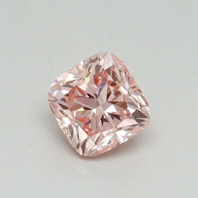 0.47ct CUSHION Fancy Vivid Pink VS1 Coloured Lab diamond