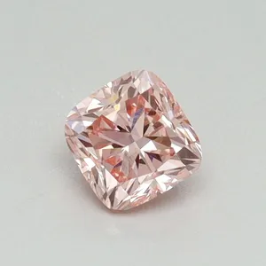 0.47ct CUSHION Fancy Vivid Pink VS1 Coloured Lab diamond