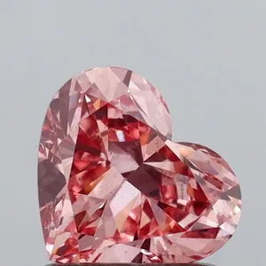 1.02ct HEART Fancy Vivid Pink SI1 Coloured Lab diamond