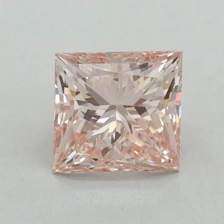 1.00ct PRINCESS Fancy Intense Pink VS1 Coloured Lab diamond