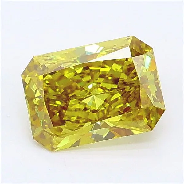 1.09ct RADIANT Fancy Intense Yellow VS2 Coloured Lab diamond