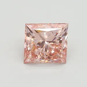 1.68ct PRINCESS Fancy Intense Pink VS1 Coloured Lab diamond