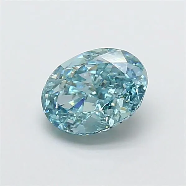 1.08ct OVAL Fancy Vivid Blue VS1 Coloured Lab diamond