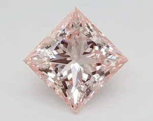1.73ct PRINCESS Fancy Pink VS2 Coloured Lab diamond
