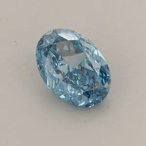 0.51ct OVAL Fancy Vivid Blue VVS2 Coloured Lab diamond