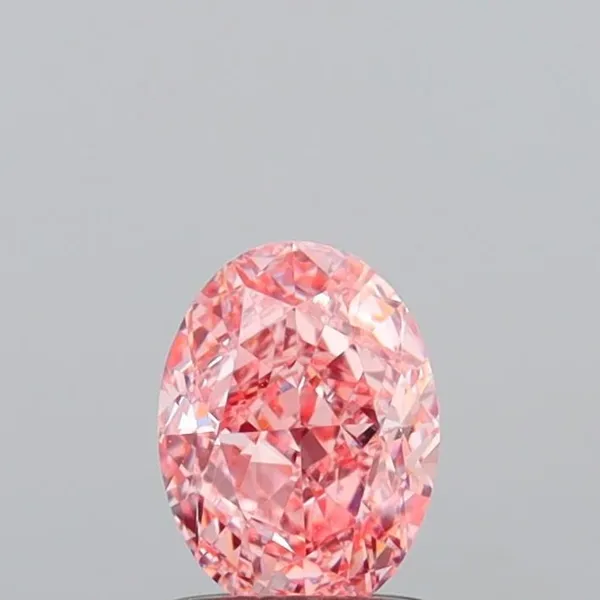 1.07ct OVAL Fancy Vivid Pink VVS2 Coloured Lab diamond