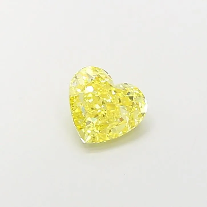 1.59ct HEART Fancy Vivid Yellow SI1 Coloured Lab diamond