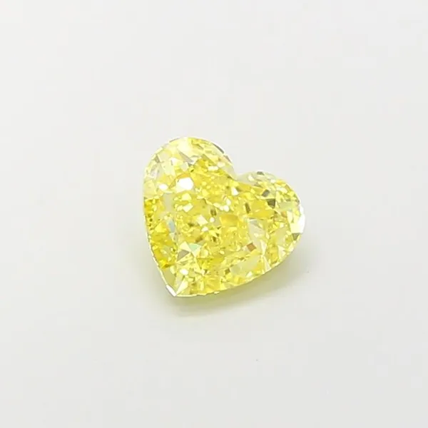 1.59ct HEART Fancy Vivid Yellow SI1 Coloured Lab diamond