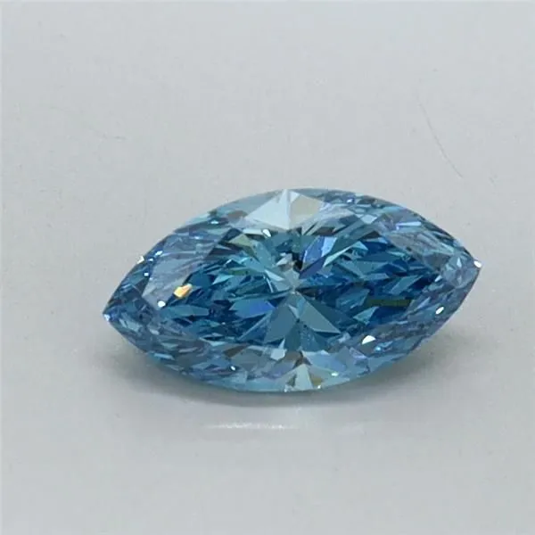0.35ct MARQUISE Fancy Vivid Blue VS2 Coloured Lab diamond