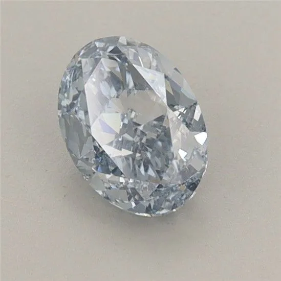 0.85ct OVAL Fancy Intense Blue VS1 Coloured Lab diamond
