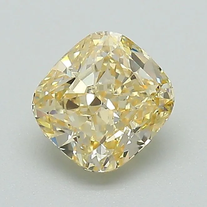 1.01ct CUSHION Fancy Yellow VS1 Coloured Lab diamond