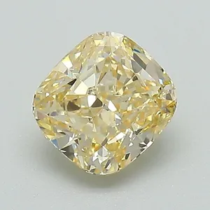 1.01ct CUSHION Fancy Yellow VS1 Coloured Lab diamond