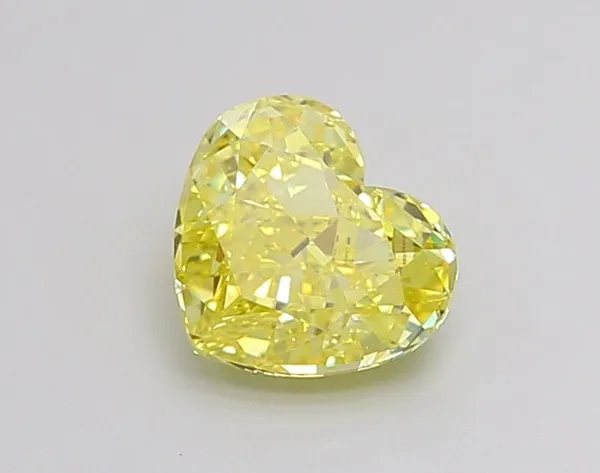 1.25ct HEART Fancy Vivid Yellow VVS1 Coloured Lab diamond
