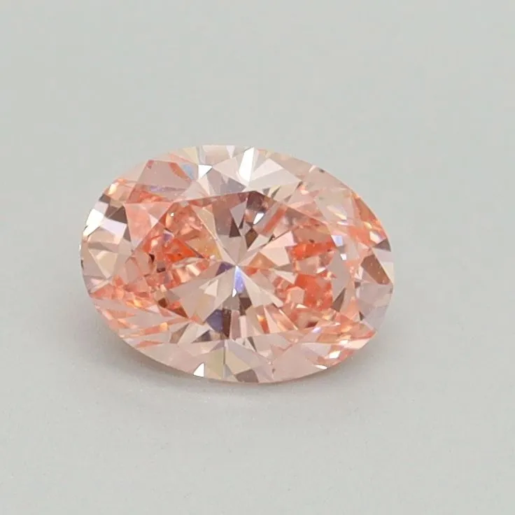 0.52ct OVAL Fancy Intense Pink VS2 Coloured Lab diamond