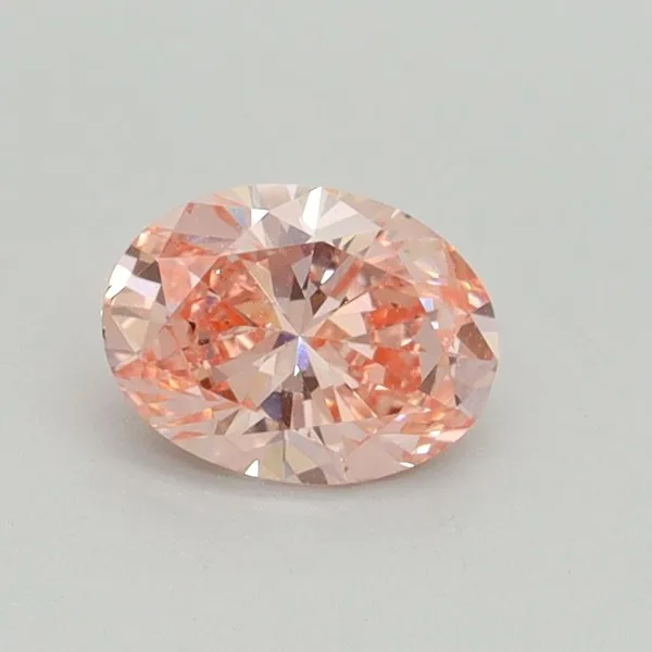 0.52ct OVAL Fancy Intense Pink VS2 Coloured Lab diamond