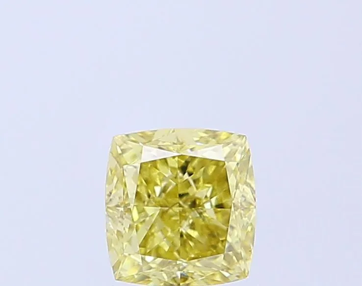 1.13ct CUSHION Fancy Intense Yellow VS1 Coloured Lab diamond