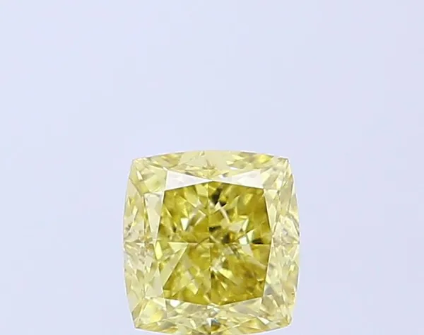 1.13ct CUSHION Fancy Intense Yellow VS1 Coloured Lab diamond