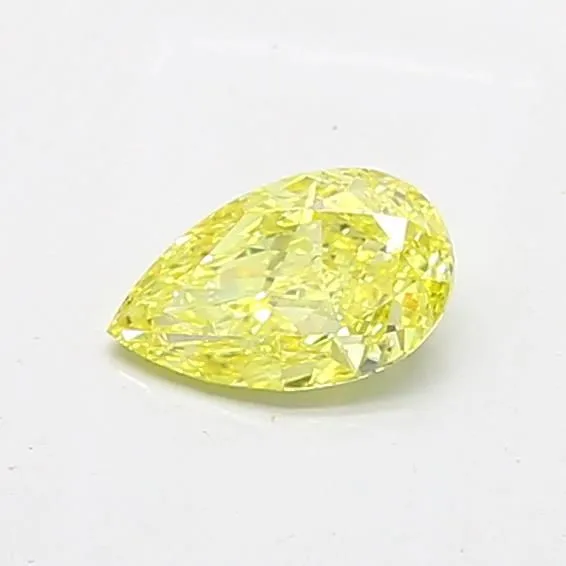 0.8ct PEAR Fancy Intense Yellow VVS2 Coloured Lab diamond