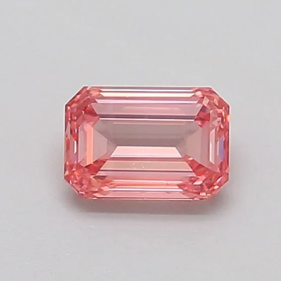 0.51ct EMERALD Fancy Intense Pink VS2 Coloured Lab diamond