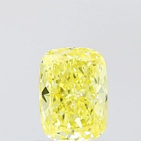 1.03ct CUSHION Fancy Intense Yellow VVS2 Coloured Lab diamond