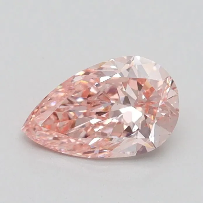 0.60ct PEAR Fancy Pink VS2 Coloured Lab diamond
