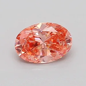 0.54ct OVAL Fancy Vivid Pink VS1 Coloured Lab diamond