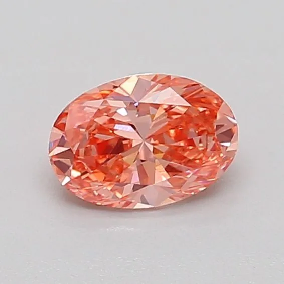 0.54ct OVAL Fancy Vivid Pink VS1 Coloured Lab diamond