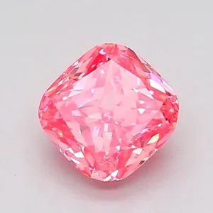 0.92ct CUSHION Fancy Vivid Pink VVS2 Coloured Lab diamond