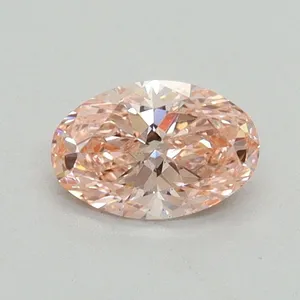 0.5ct OVAL Fancy Vivid Pink VS2 Coloured Lab diamond