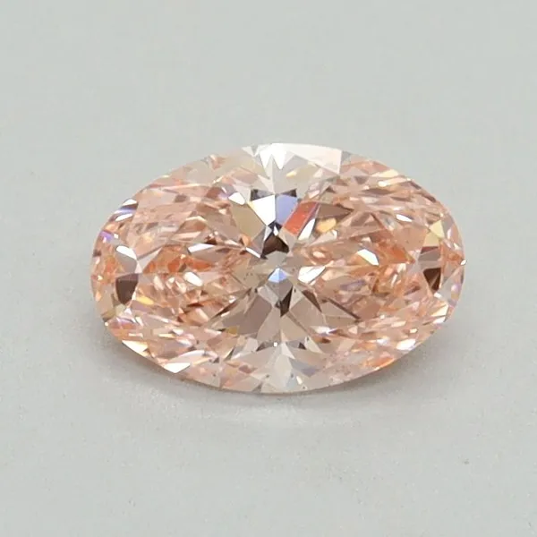 0.5ct OVAL Fancy Vivid Pink VS2 Coloured Lab diamond