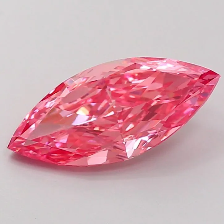 2.53ct MARQUISE Fancy Vivid Pink VVS2 Coloured Lab diamond