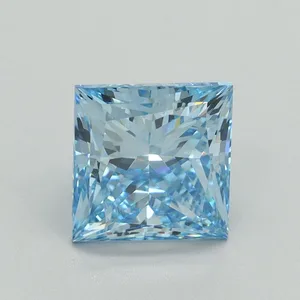 2.64ct PRINCESS Fancy Vivid Blue VS1 Coloured Lab diamond