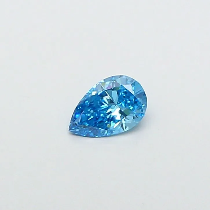 0.41ct PEAR Fancy Vivid Blue VVS2 Coloured Lab diamond