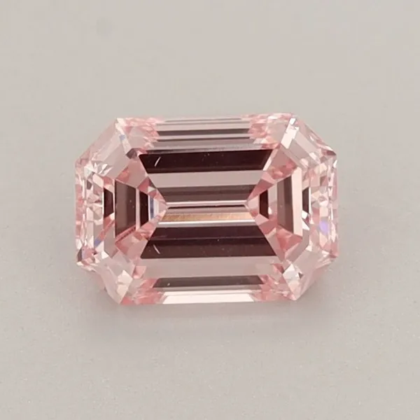 0.69ct EMERALD Fancy Intense Pink VS2 Coloured Lab diamond