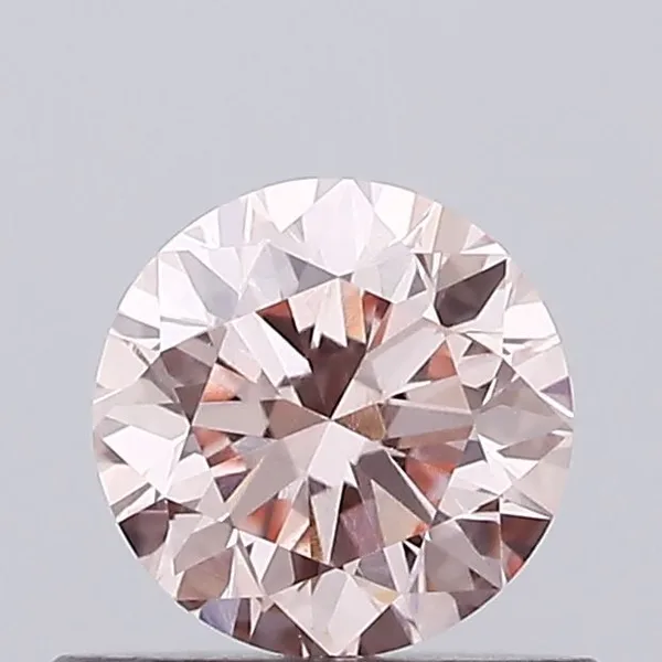 0.53ct ROUND Fancy Intense Pink VVS2 Coloured Lab diamond