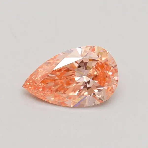 0.5ct PEAR Fancy Intense Pink VS1 Coloured Lab diamond